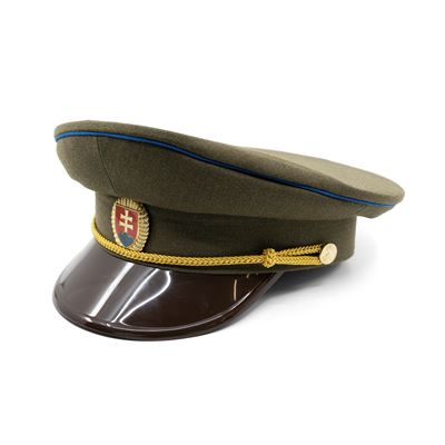 Cap SK gold badge, plastic peak, blue line GREEN