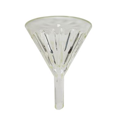 Funnel glass ribbed 140/100/20