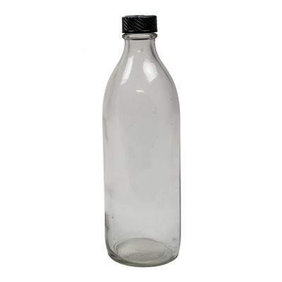 Narrow-necked glass bottle 1000ml / 1litr with plastic lid