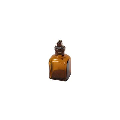 Glass bottle square with ground neck 30ml BROWN