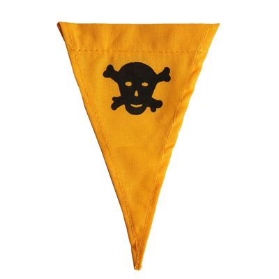 Flag with skull for contaminated or minefield labeling