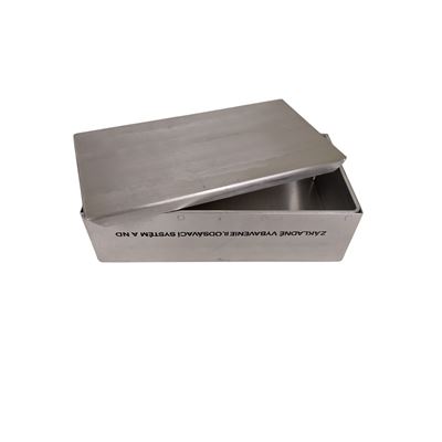 Small aluminium box with lid, 22 x 12 x 6.5 cm