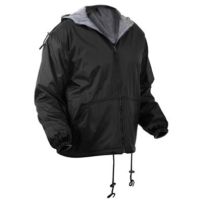 Reversible hooded jacket BLACK