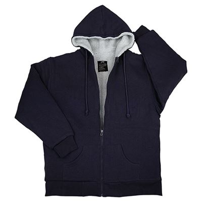 Sherpa Hooded Sweatshirt Navy