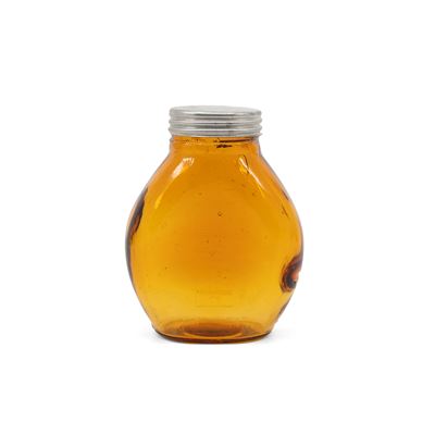 Glass bottle with cap SPIT BOTTLE with measuring cup 100 ml BROWN