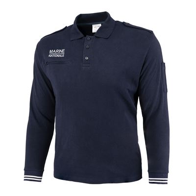 MARINE NATIONALE BLUE long-sleeved polo shirt