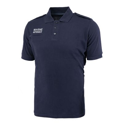 MARINE NATIONALE short-sleeved polo shirt with pocket BLUE