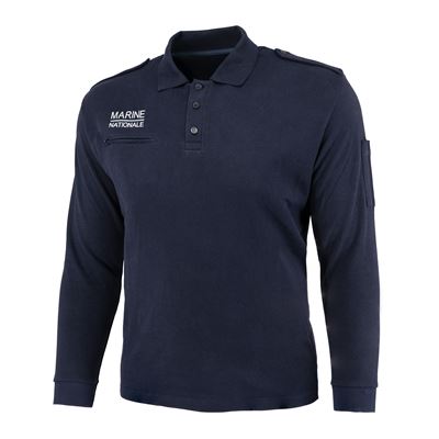 MARINE NATIONALE BLUE long sleeve polo shirt