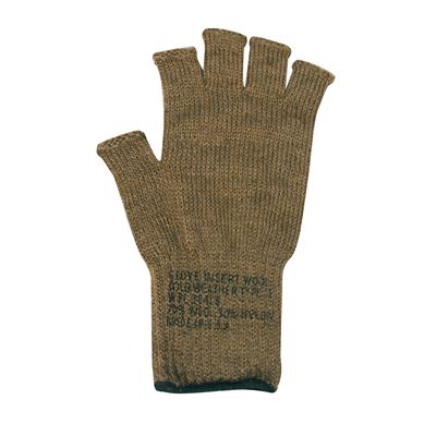 Fingerless Wool Gloves COYOTE BROWN