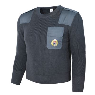 Sweater with pocket and shoulder straps GREY