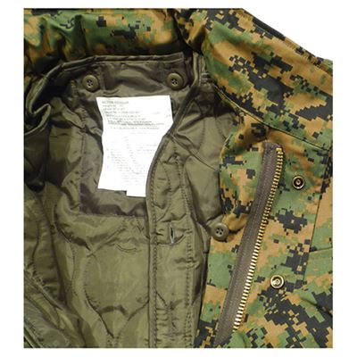 U.S. M65 jacket with liner DIGITAL WOODLAND