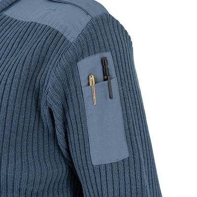 French AIR FORCE V-neck sweater BLUE