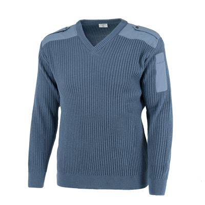 French AIR FORCE V-neck sweater BLUE