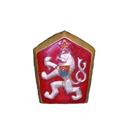 ČSLA badge - LEV enameled RED