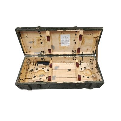 Wooden crate for 2 or more OF-120 M rackets – used Czech Army 8702-120M 2