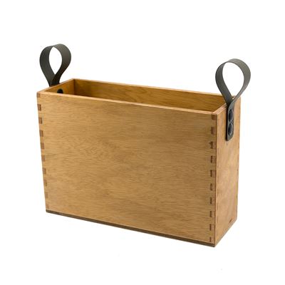 Open lacquered wooden box 22x7x15 cm