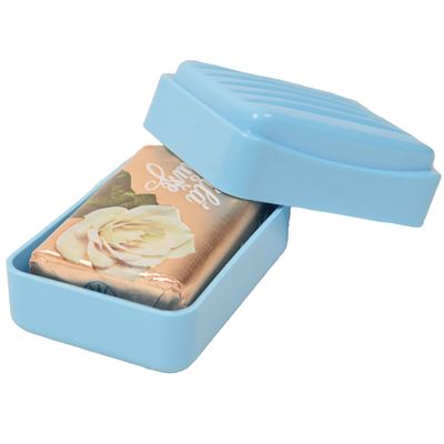 Soap box plastic RETRO BLUE