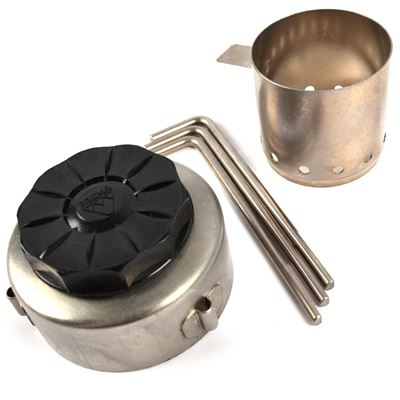 Small alcohol stove PREMA in a wooden box