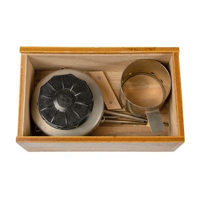 Small alcohol stove PREMA in a wooden box