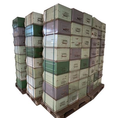 Bevelled metal storage box 63kg / 400×600×300mm used