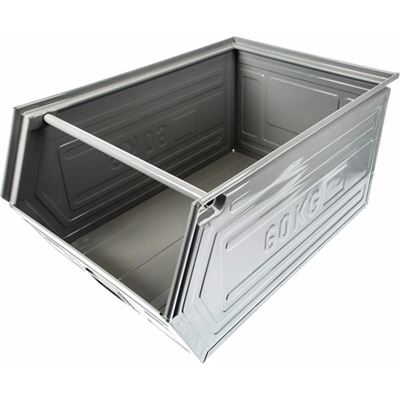 Bevelled metal storage box 60kg / 400×600×300mm used