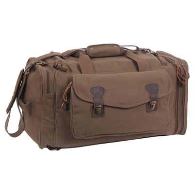 Canvas Extended Stay Travel Duffle Bag BROWN