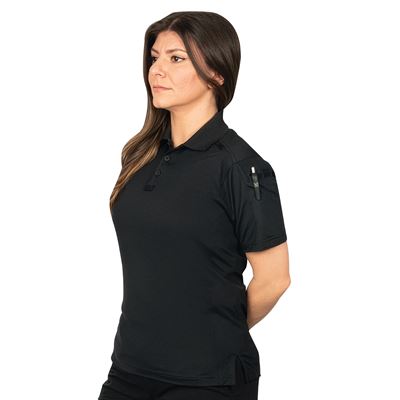Polo Shirt Women's TACTICAL PERFORMANCE Short-Sleeve BLACK ROTHCO 88310 2