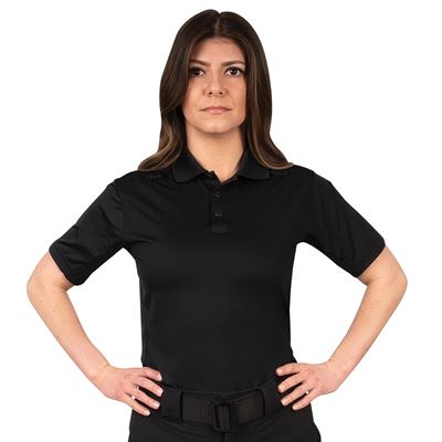 Polo Shirt Women's TACTICAL PERFORMANCE Short-Sleeve BLACK
