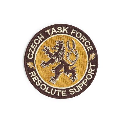 Patch CZECH TASK FORCE - RESOLUTE SUPPORT velcro BROWN