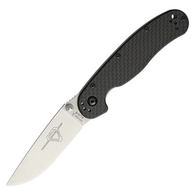 Folding Knife RAT II Carbon Fiber Handle BLACK