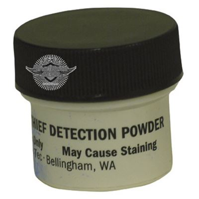 Powder to detect thieves - turns the skin