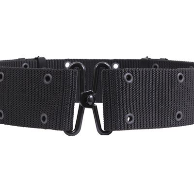 GI Style Pistol Belt wiht Metal Buckles BLACK ROTHCO 9066 3