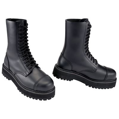 PHANTOM 14-hole BLACK raised platform shoes