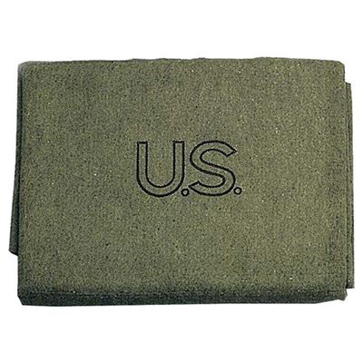 U.S. wool blanket 155x205 OLIVE