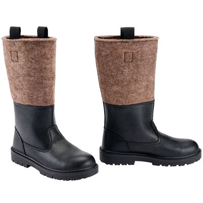 Knobelbecher FILZ BROWN leather felt boots