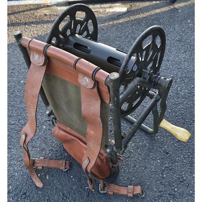 Used Bundeswehr military back mounted cable reel with spool Bundeswehr 9105412 2