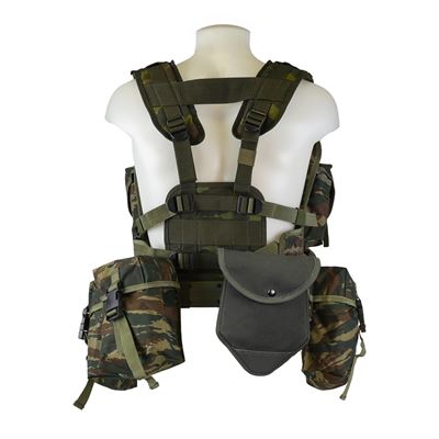 GREEK Assault Vest Set LIZARD CAMO lightly used Hellenic Army 91072400-II 2