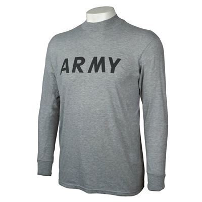 T-shirt long sleeve with the word ARMY GREY original