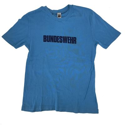 BW BUNDESWEHR sports shirt short sleeve BLUE used