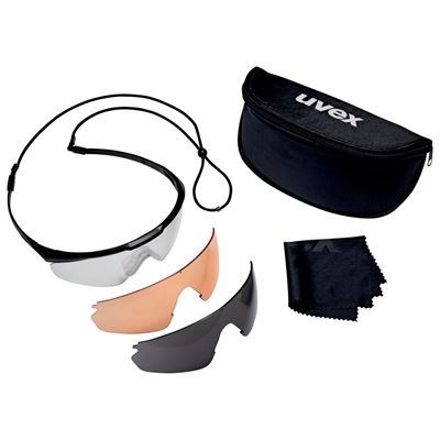 Tactical Goggles APACHE SPEC SET BLACK UVEX 9112265 2