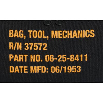 G.I. Type Zipper Pocket Mechanics Tool Bag BLACK