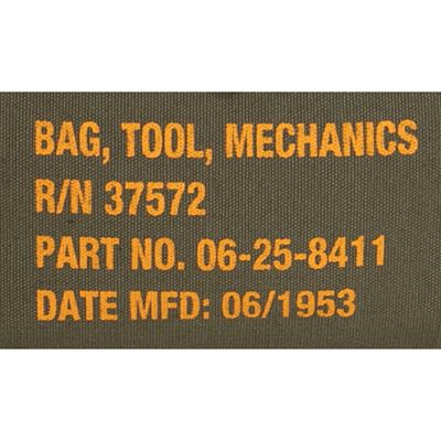 G.I. Type Zipper Pocket Mechanics Tool Bag OLIVE