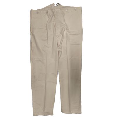 BW cotton trousers with pattern CREAM