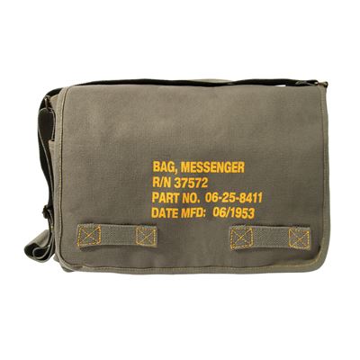 Heavyweight Canvas Classic Messenger Bag OLIVE DRAB