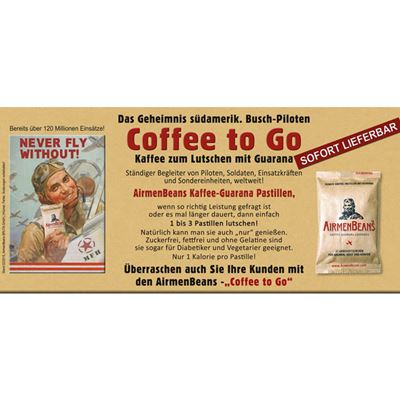 AirmenBeans® caffeinated coffee lozenges pack of 21  912001 3