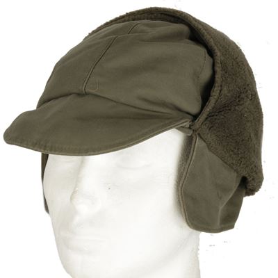 BW winter hat with visor OLIVE used
