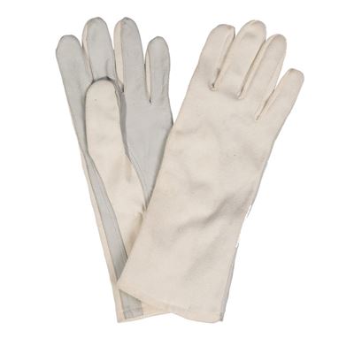BW aramid/leather pilot gloves, WHITE, used