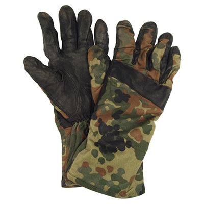 BW leather gloves Flecktarn used