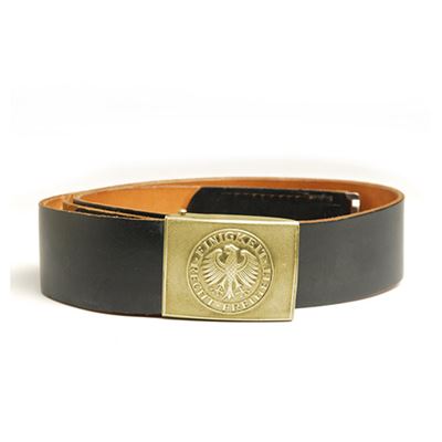 BW Staff leather belt with gold buckle black feature