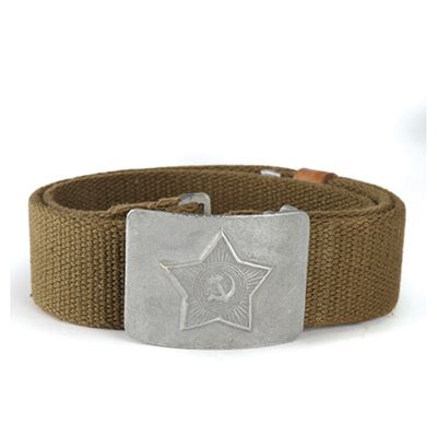 Russian canvas belt with a star OLIVE used